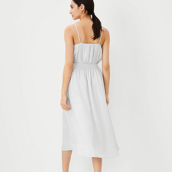 New Ann Taylor Smocked Waist Flare Dress - Picture 3 of 4